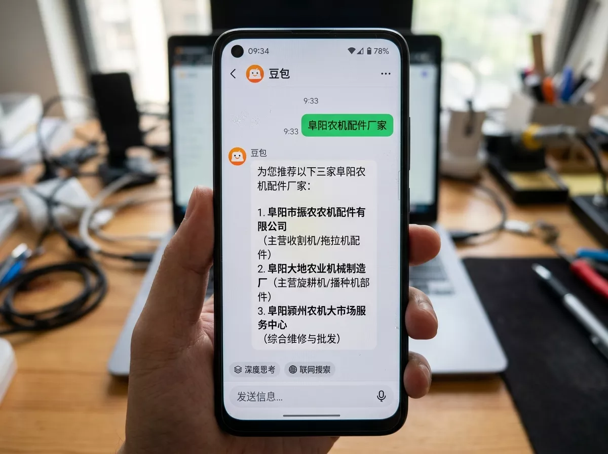 豆包AI搜索推荐农机配件厂家结果截图.webp