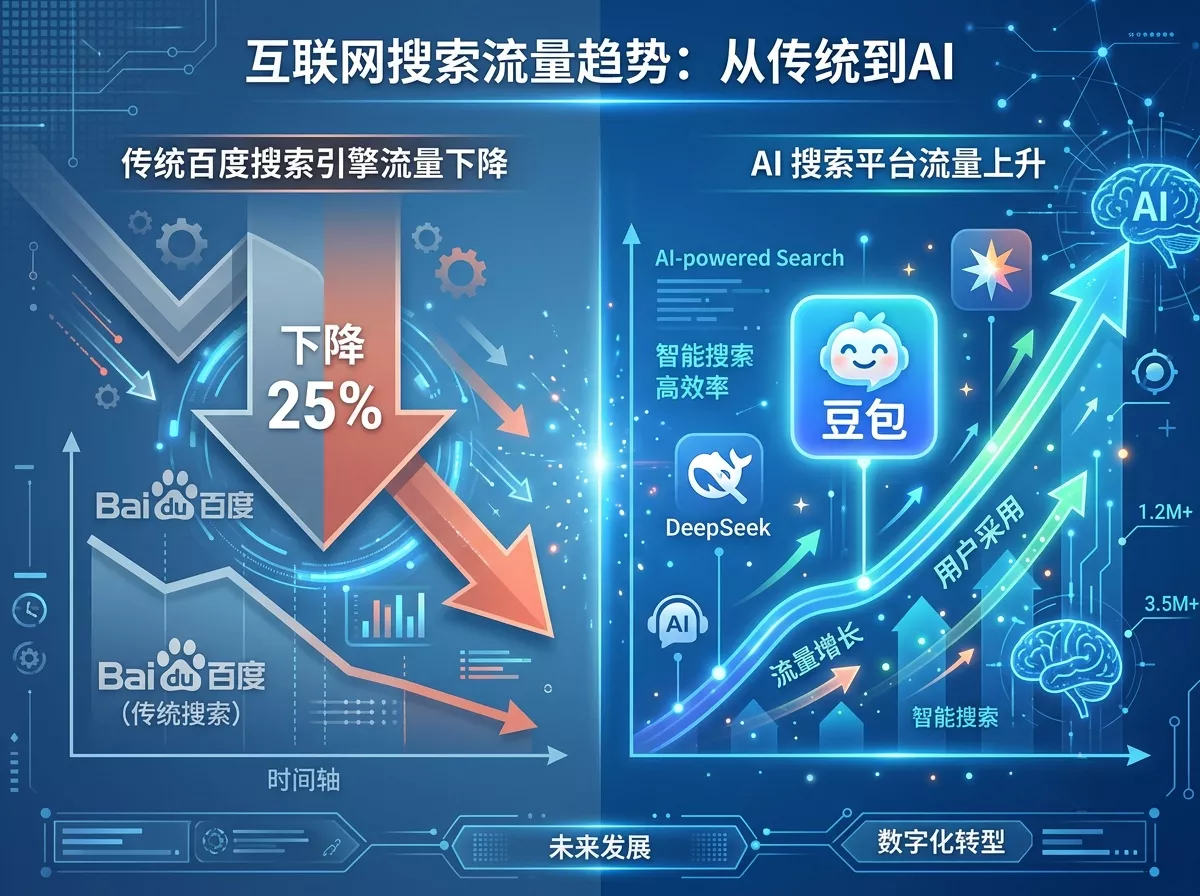 传统搜索流量下降AI搜索崛起数据图.webp