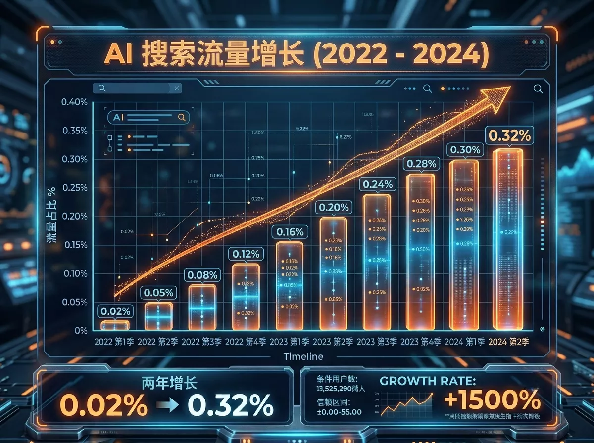 AI搜索流量两年增长16倍数据图表.webp