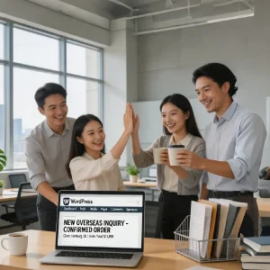 外贸团队通过WordPress.org网站获得海外询盘订单